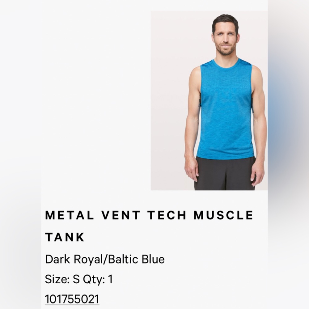 lululemon METAL VENT TECH MUSCLE TANK - Small